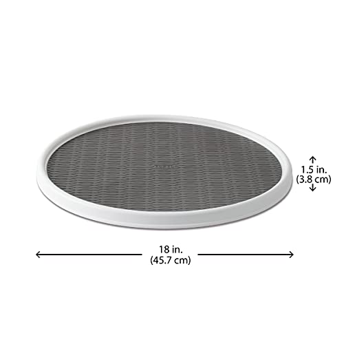 18 Inch Lazy Susan Turntable Organizer (White/Gray / 18 Inch)