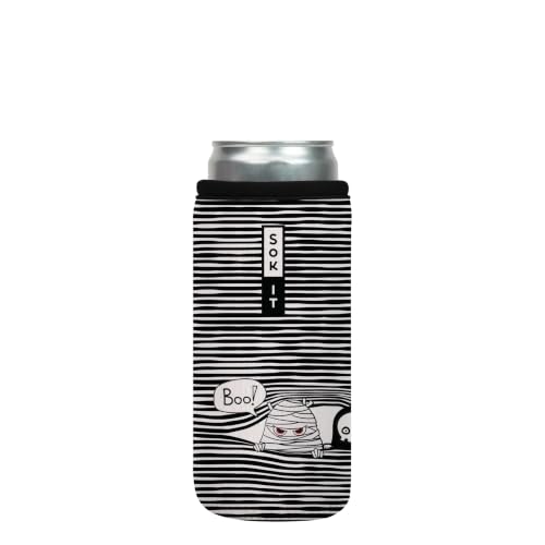 CanSok Sleeve for Beer & Soda Insulated Neoprene Cover (Peek-A-BOO / 12oz Slim Can Sleeve)