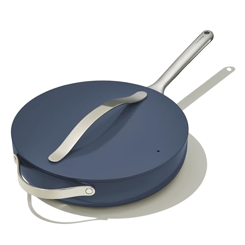 Non Stick Ceramic Sauté Pan with Lid (Navy)
