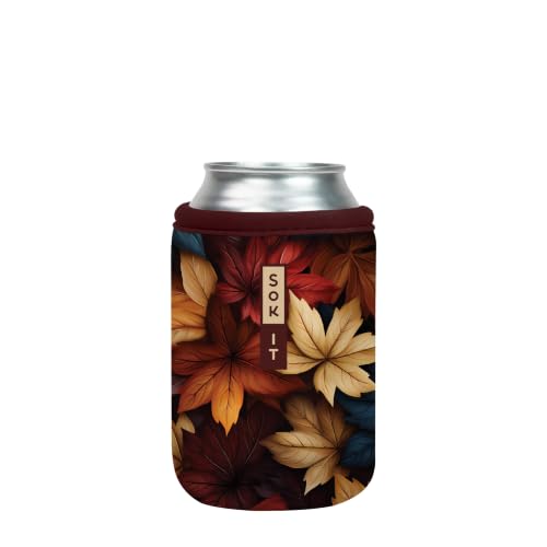 CanSok Sleeve for Beer & Soda Insulated Neoprene Cover (Fall Blend / 12oz Slim Can Sleeve)