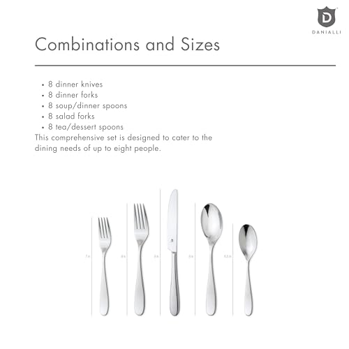 Modern Silverware Set (40-Piece / Silver)