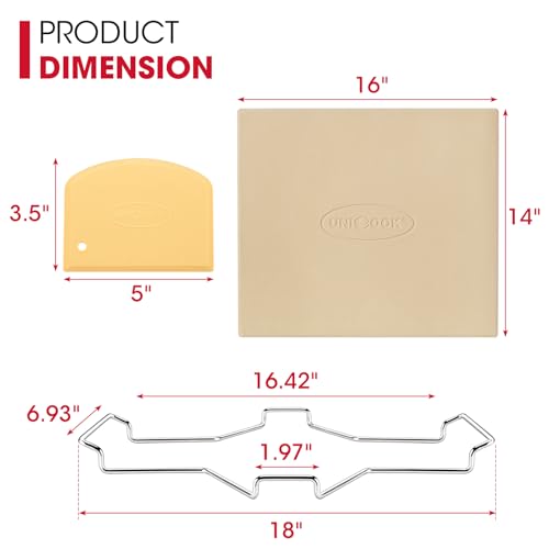 16 x 14 Inch Pizza Stone for Oven and Grill