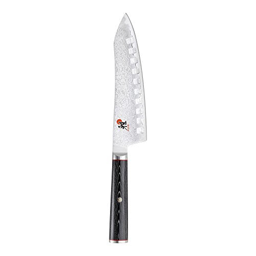 Kaizen 7 inch Hollow Edge Rocking Santoku Knife