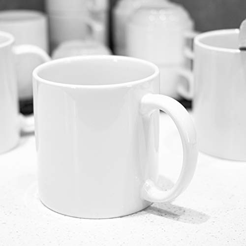 22oz white Super Large Ceramic Coffee Mugs Large Handles Set of 4 (White)