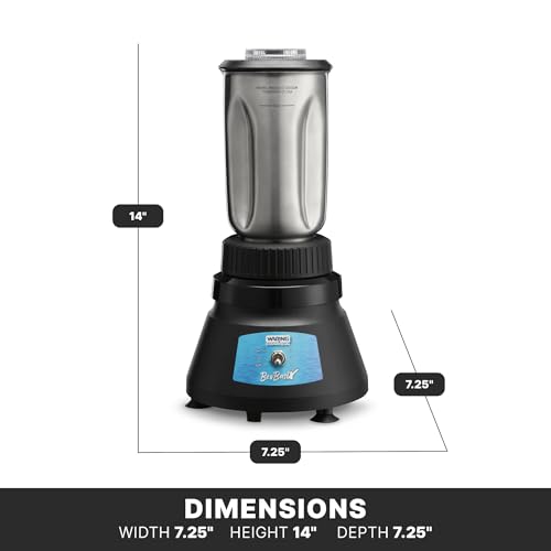 BevBasix Bar Blender with 32 oz Stainless Steel Jar (Stainless Steel Model)