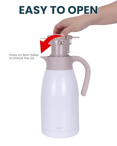 1.9L 64Oz Thermal Coffee Carafe (White / 64.2 Ounces)