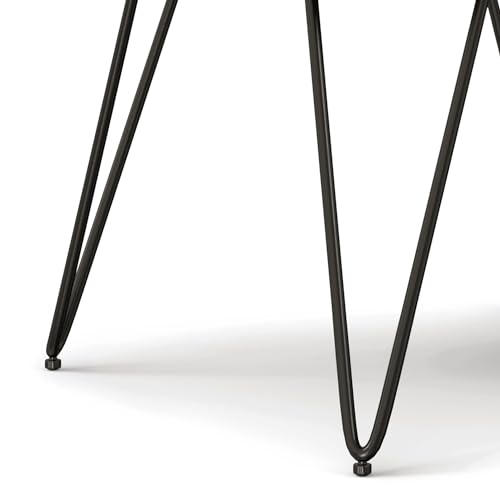 Hunter 22" Wide Metal Rectangular End Table in Walnut (End Table / 22 inch / Walnut Veneer)