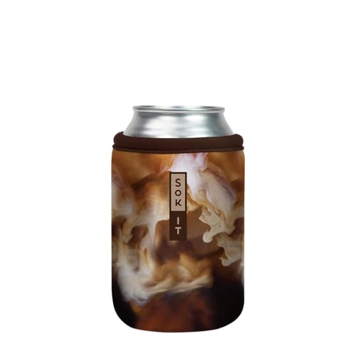 CanSok Sleeve for Beer & Soda Insulated Neoprene Cover (Coffee on Coffee / 12oz Can Sleeve)