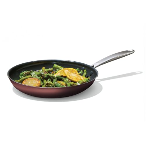 Enhanced 10” Frying Pan Skillet (10" Frying Pan Skillet / Dark Burgundy)