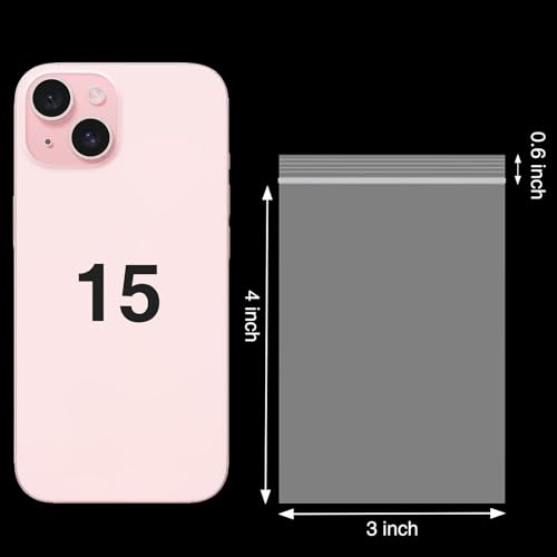 400Pcs 3x4 Inch Clear Plastic Zip Bags