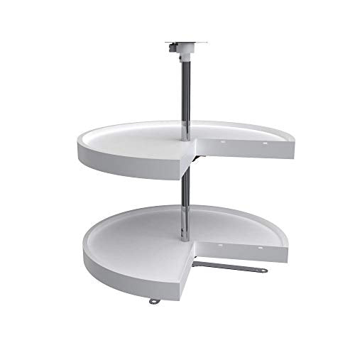 2 Tier Pie Cut Plastic Lazy Susan for Corner Base Cabinets