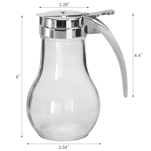 22490 Syrup Dispenser with Chrome Plated Zinc Alloy Top (14oz | Set of 12)