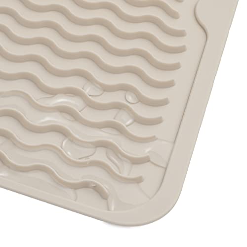 Silicone Dish Drying Mat (Tapioca / 16"L x 12"W)