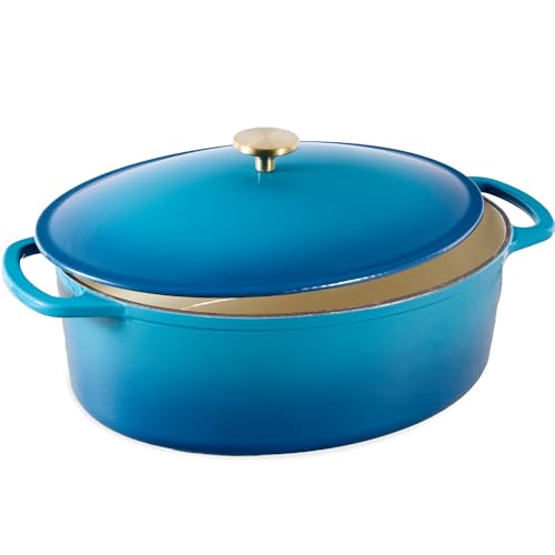 Oval 7.5 Quart Enamel Cast (Blue / 7.5qt Oval)