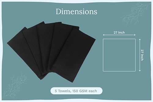 Black Flour Sack Tea Towels (Black)