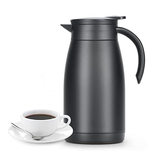 34oz Insulated Coffee Carafe with Handle (Black / 34 Ounces)
