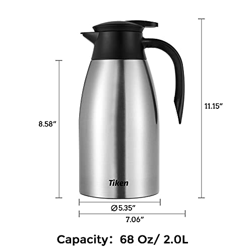 68 Oz Thermal Coffee Carafe (Silver / 68 Ounces)