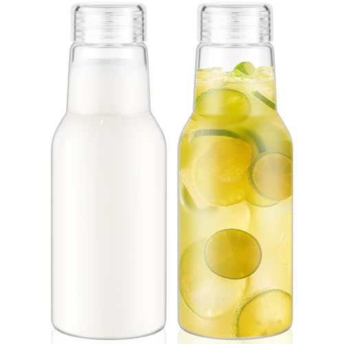 17 Oz Glass Juice Bottles with Lids