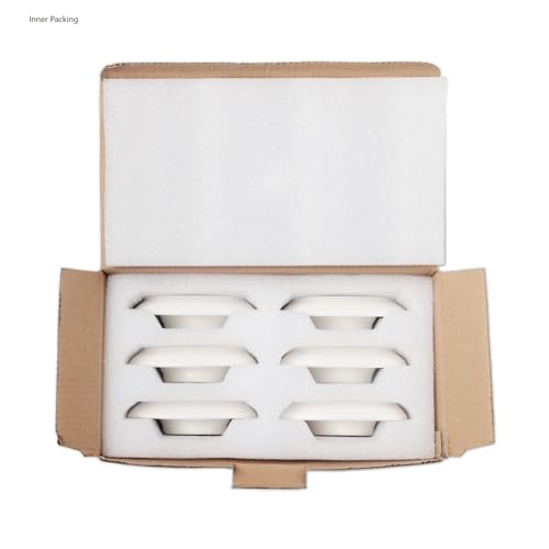 Ceramics White Egg Cups for Hard Boiled Eggs Set 6pcs