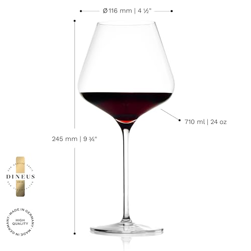 Quatrophil Burgundy Wine Glasses Crystal (2 Pieces (1 Pack))