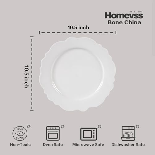 HomeVss New Bone China Dinnerware Set (Emboss Winds / Service for 4 - 16pc Set)