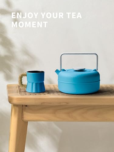 Teapot with Removable Infuser (0.8 Quarts / Blue Cylinder)