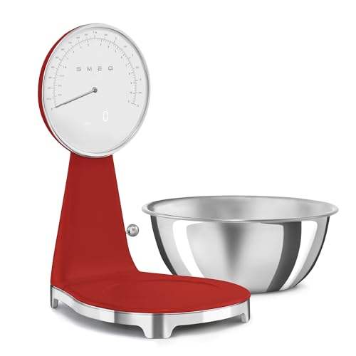 Retro Style Analog & Digital Kitchen Scale (Red)