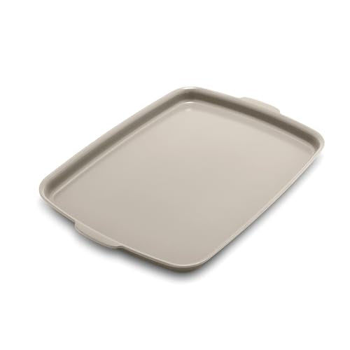 Premiere Ovenware Healthy Ceramic Nonstick 18" x 13" Half Rectangular Baking Pan (18" x 13" Half Sheet Pan / Taupe)