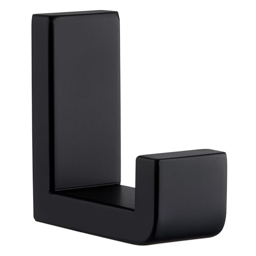 Towel Hook for Bathroom (1 Pack / Matte Black)