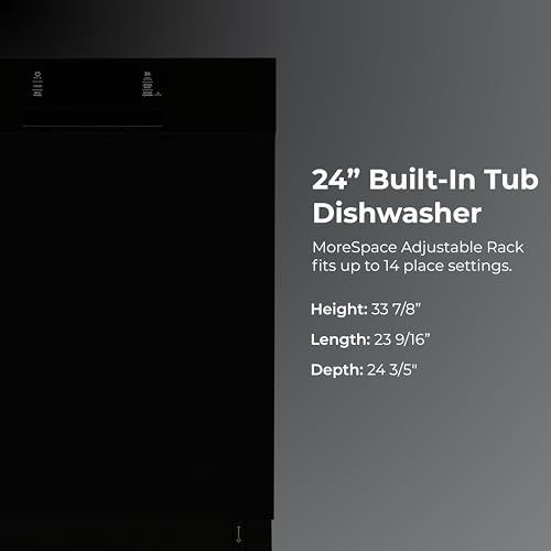 24" Built In Dishwasher (Black)