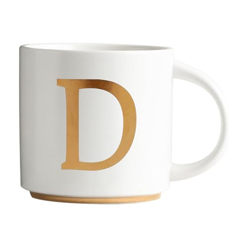 Monogram Ceramic Mugs (gold-D)