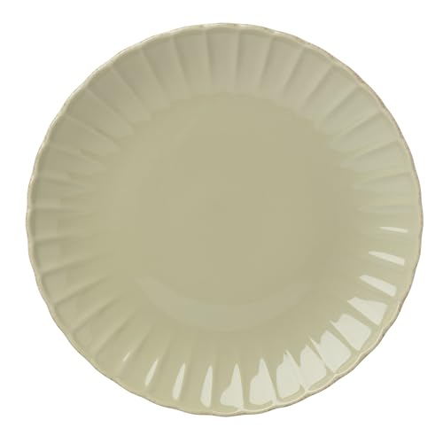 French Perle Scallop Matcha Stoneware 24 (24-Piece Dinnerware Set / Matcha)