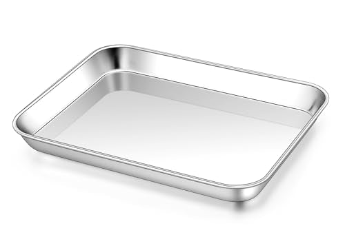1 Pack 9 x 7 Inches Mini Stainless Steel Baking Sheet