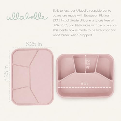 Leak Proof Square Bento Box Food (Peach)