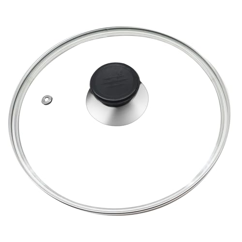 Glass Lid for Frying Pan 8 Inch Tempered Glass Pot Lid Cover with Stainless Steel Rim for 8 Inch Frying Pan Wok Pot Skillet (8 inch)