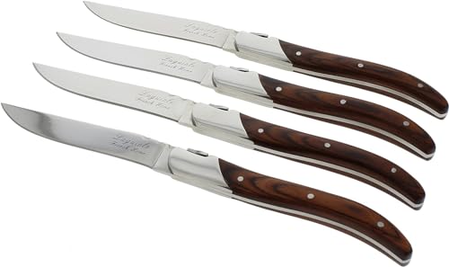 Laguiole Connoisseur Rosewood Steak Knives (Pakkawood)