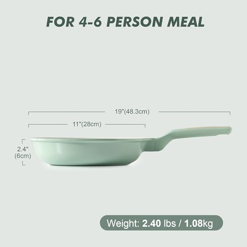 Nonstick Ceramic Frying Pan 11 (11 Inch / Mint Green)