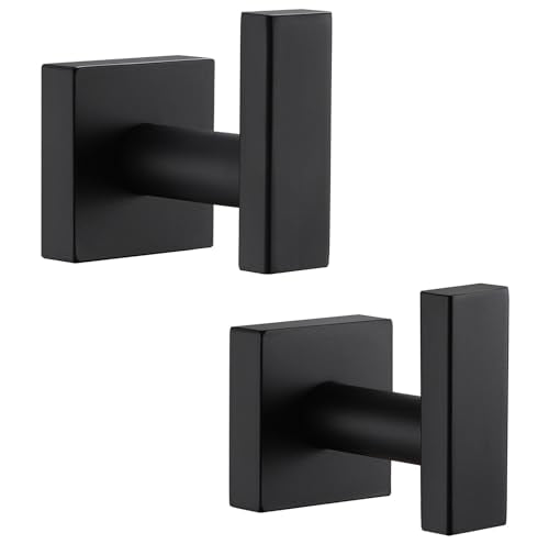 Bathroom Towel Hooks (Matte Black)
