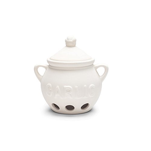 Garlic Keeper and Storage (White)