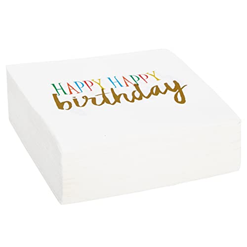 Happy Birthday Napkins (100 Pack)
