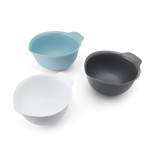Universal Nesting Plastic Mixing Bowls (Mineral Water/White/Gray / Set of 3)