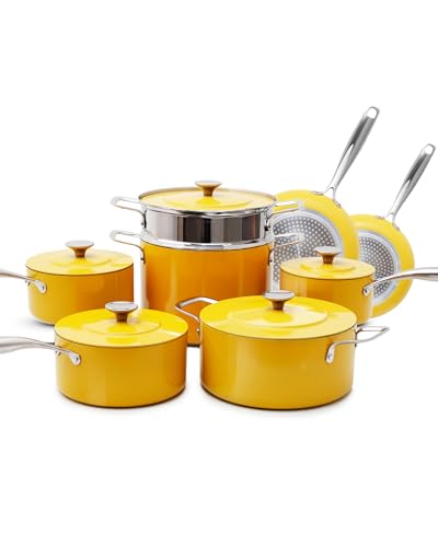 Lux 13 Piece Premium Cookware Collection (Goldenrod (G10))