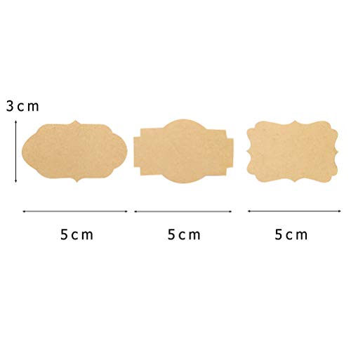 300 Pcs Self Adhesive Gift Tags Name Jar Labels Stickers (Brown)