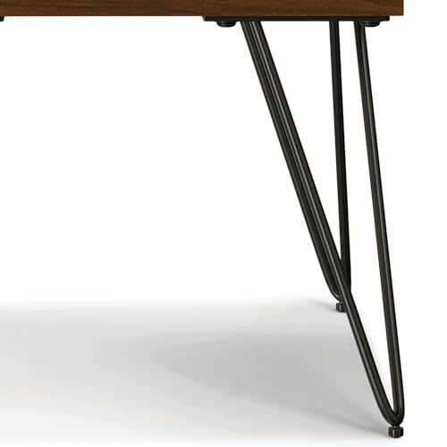 Hunter 22" Wide Metal Rectangular End Table in Walnut (End Table / 22 inch / Walnut Veneer)