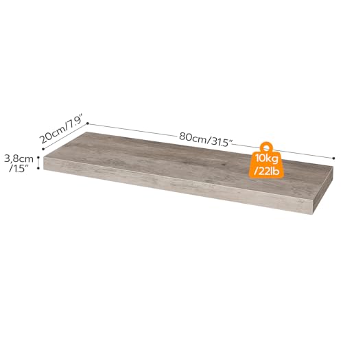 Floating Shelves for Wall (Greige / 31.5 Inches)