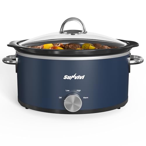 3 Quart Slow Cooker & Mini Food Warmer with 3 Heating Settings