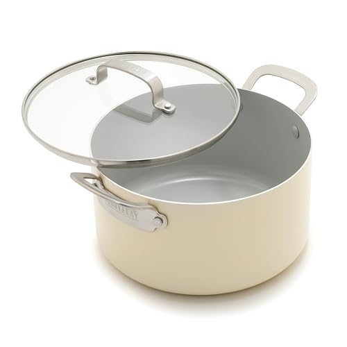 x Bobby Flay 6QT Stockpot with Glass Lid (6 Quarts / Cream)