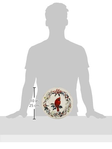 6049753 Winter Greetings Accent Plate (Accent Plate, Cardinal)