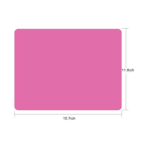 Silicone Placemats (15.7x11.8Inch-4pack / Rose)