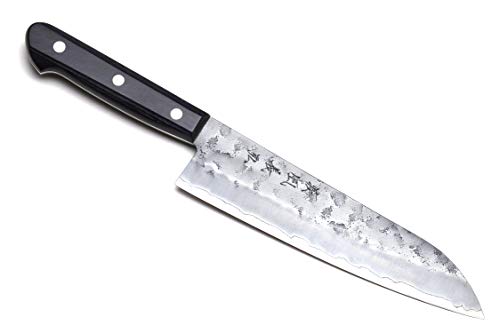 Stainless Clad Nashiji Ginsan High Carbon Stain Resistant Steel Santoku Multipurpose Knife